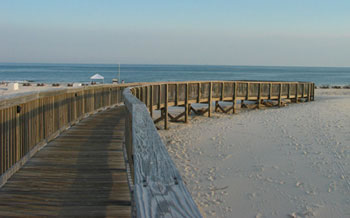 The boardwalk to the beach