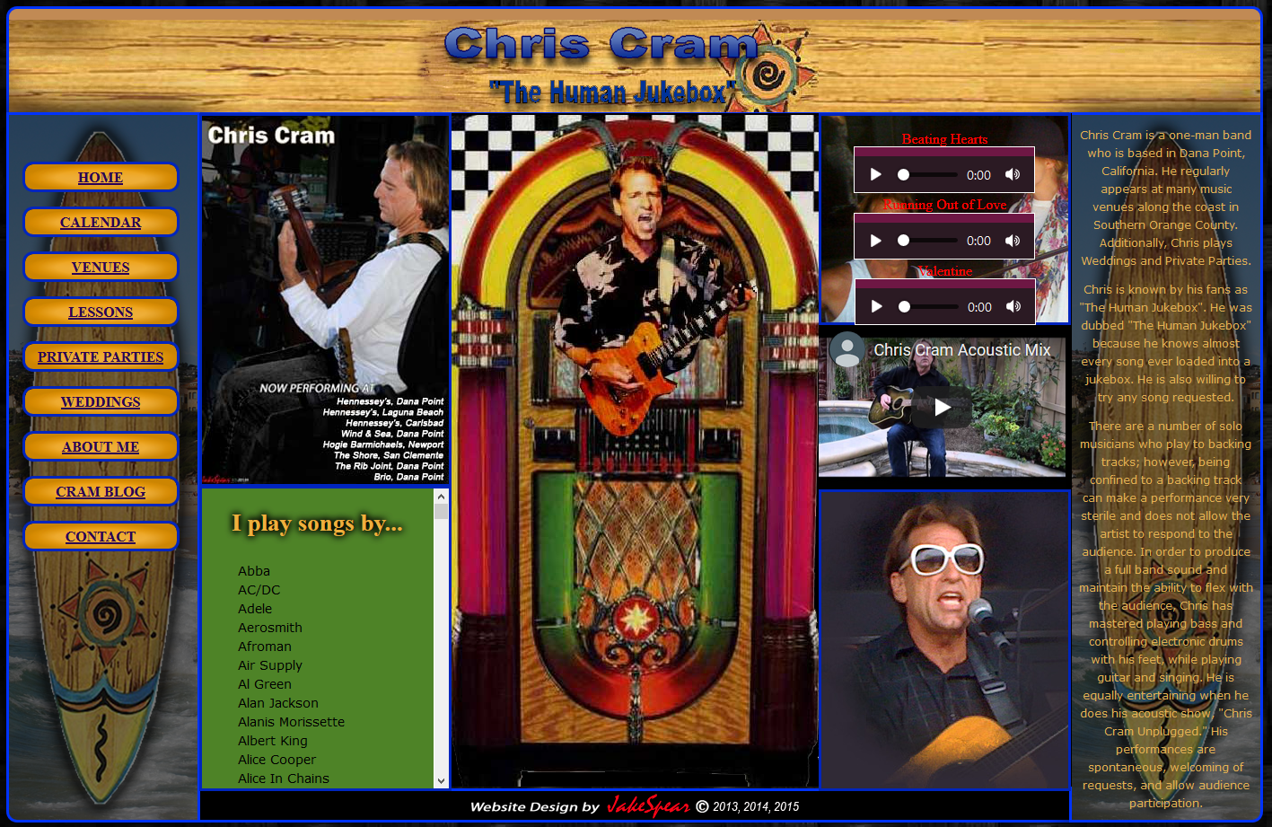Chris Cram Music Website